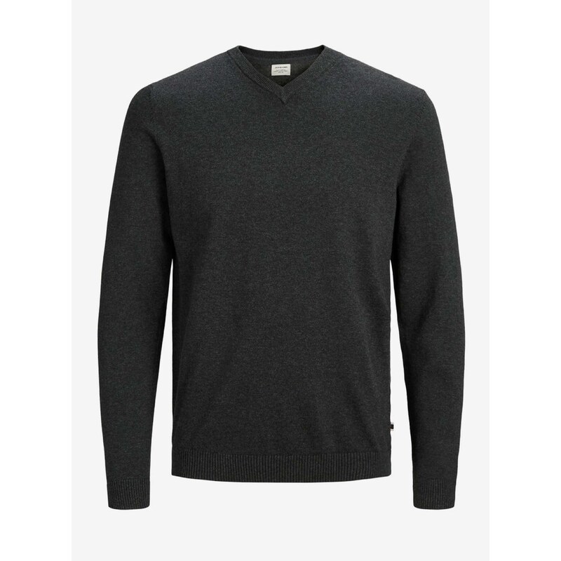 Tmavě šedý basic svetr Jack & Jones Basic - Pánské