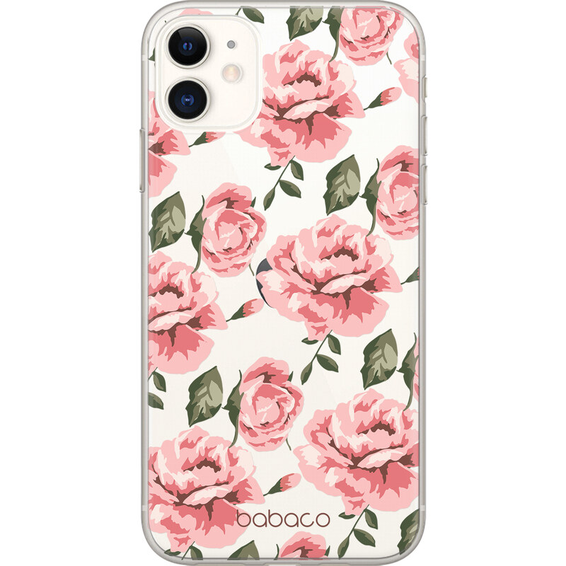 Ochranný kryt pro iPhone 11 - Babaco, Flowers 013 Transparent