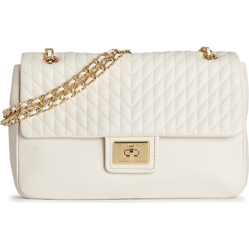 Karl Lagerfeld Paris Agyness Large Shoulder Bag Winter White