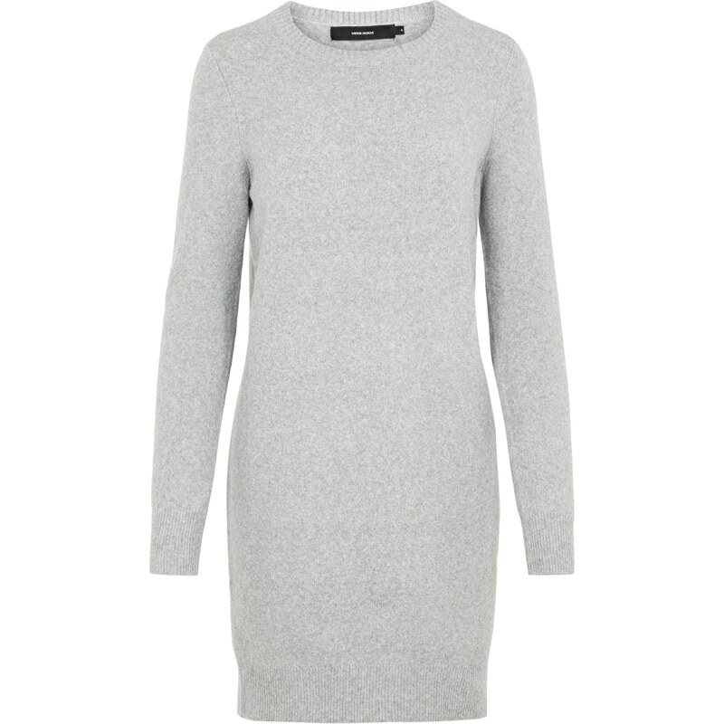 VERO MODA Úpletové šaty VMDoffy světle šedá 41203570