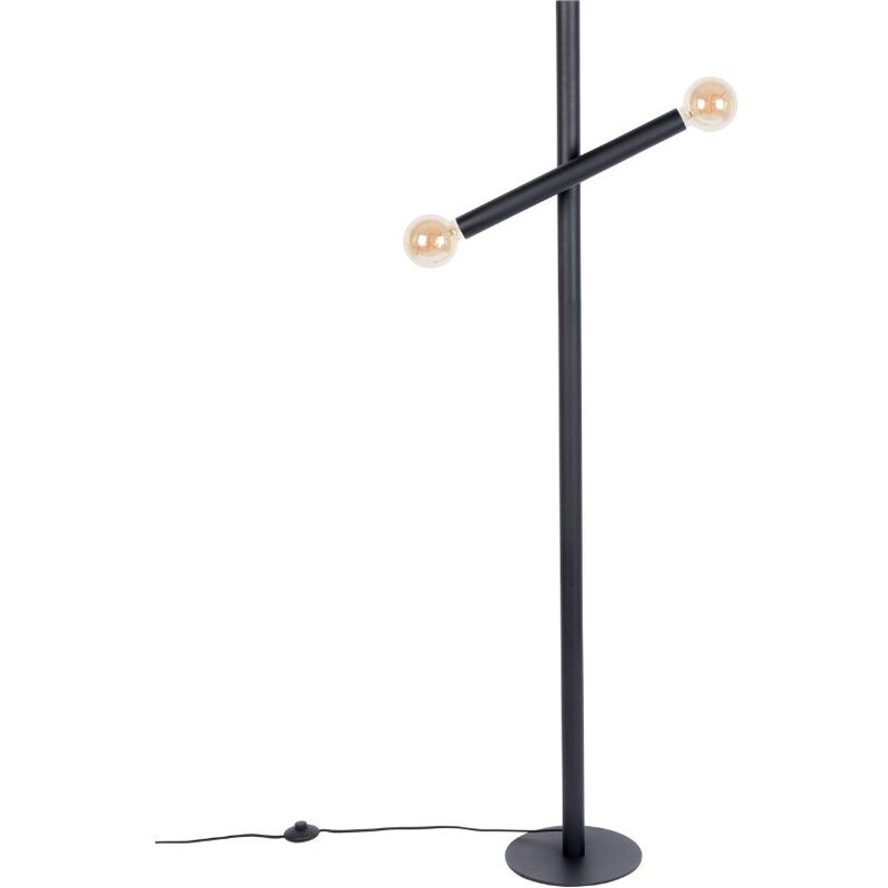 Černá kovová stojací lampa ZUIVER HAWK 160 cm