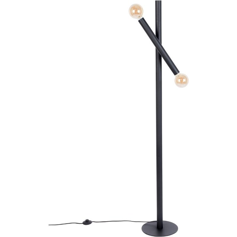 Černá kovová stojací lampa ZUIVER HAWK 160 cm