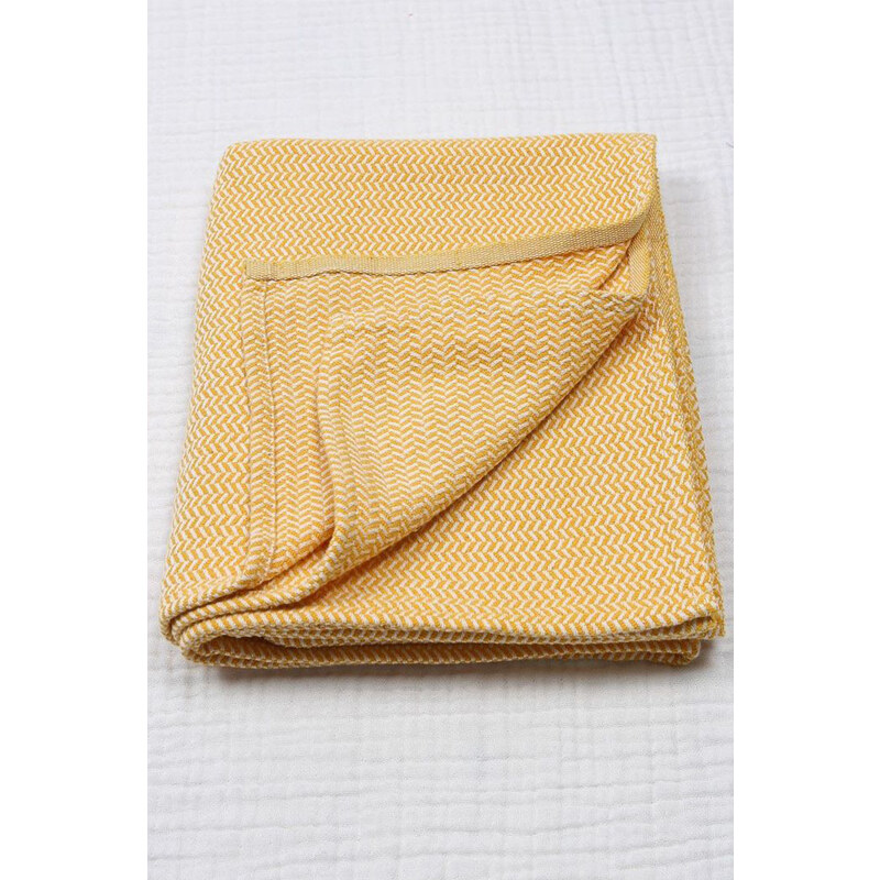 TrendUpcz Dětská hřejivá hrubá deka, hořčicově žlutá, 93 x 100 cm