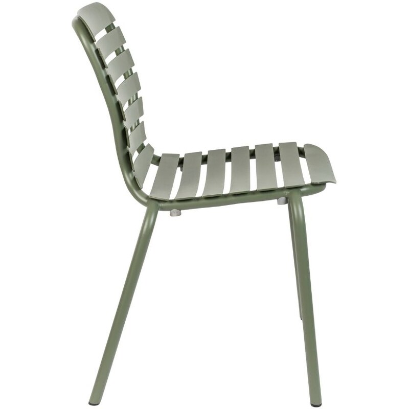 Zelená kovová zahradní židle ZUIVER VONDEL