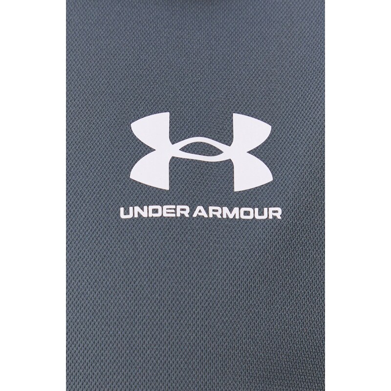 Tréninková mikina Under Armour Pique 1366202 pánská, šedá barva, hladká