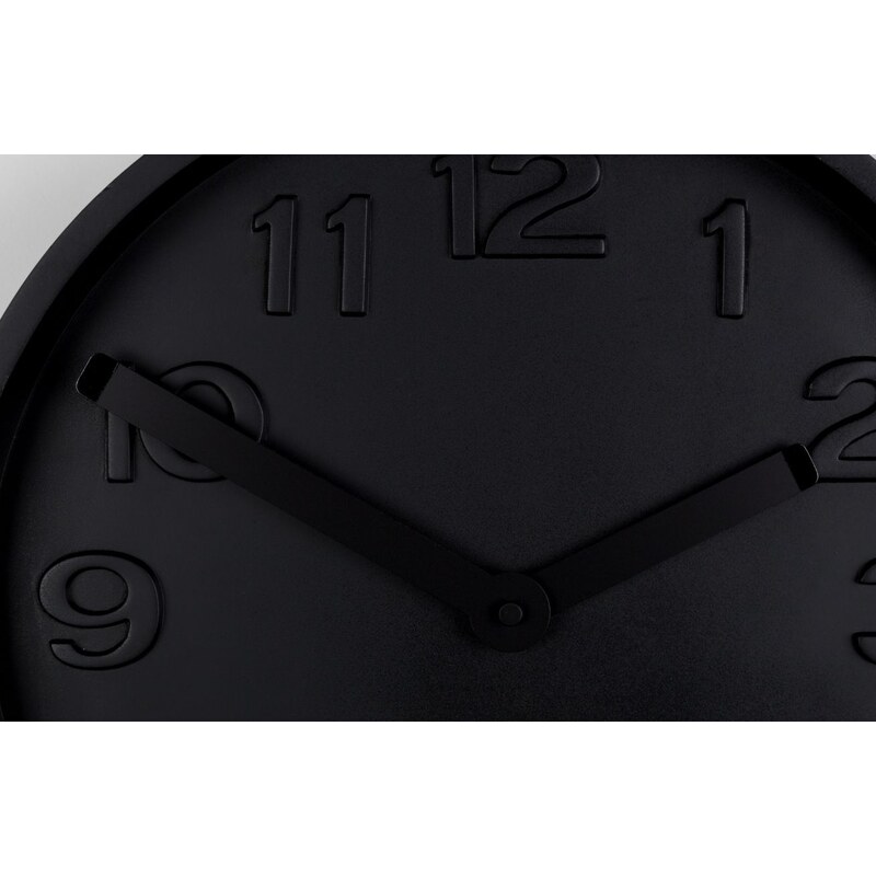 Černé nástěnné hodiny ZUIVER CONCRETE TIME z betonu