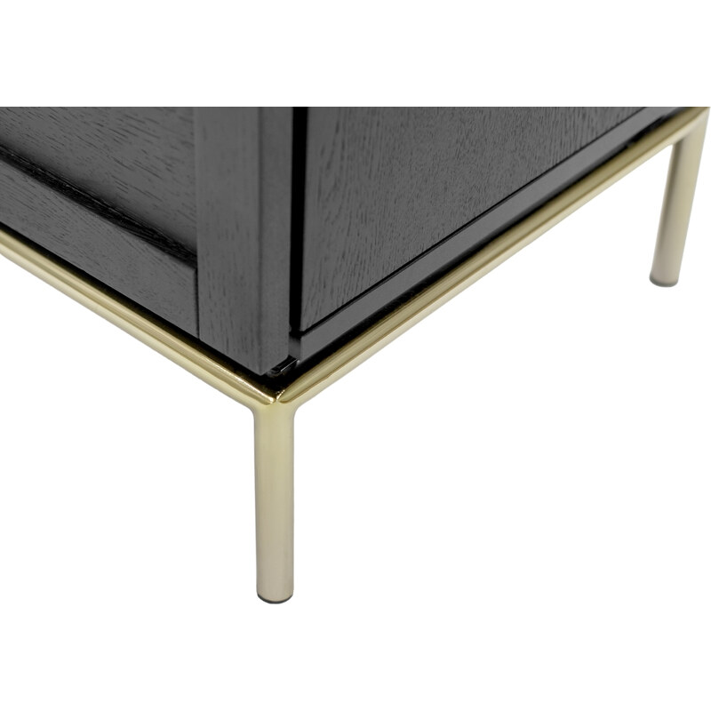 Ořechový TV stolek Woodman Pimlico se zlatou podnoží 150 x 44 cm