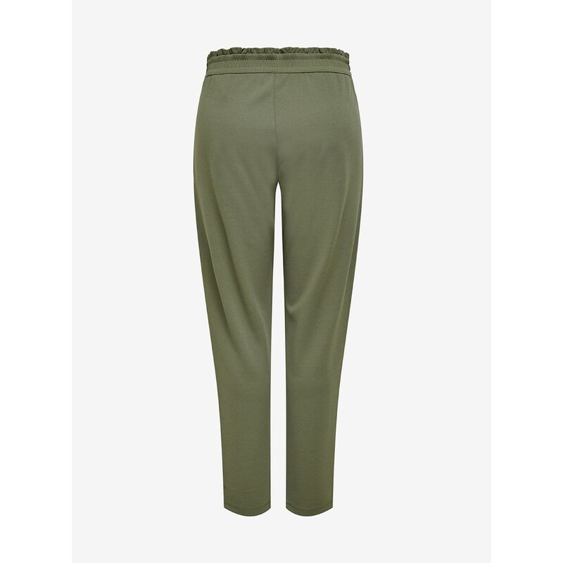 Zelené zkrácené kalhoty se zavazováním JDY Catia - Dámské