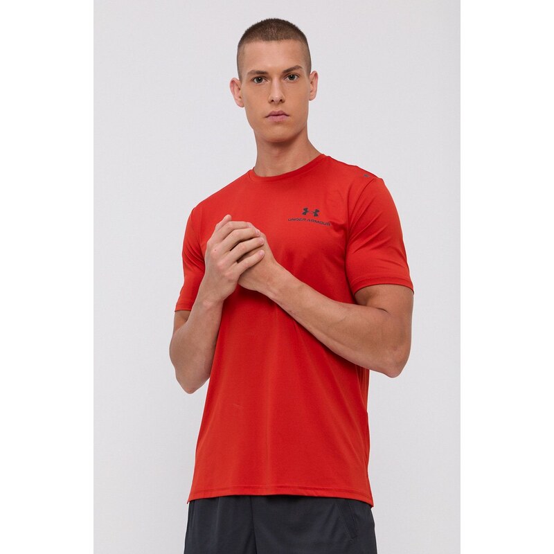 Tréninkové tričko Under Armour Rush Energy červená barva, 1366138-001