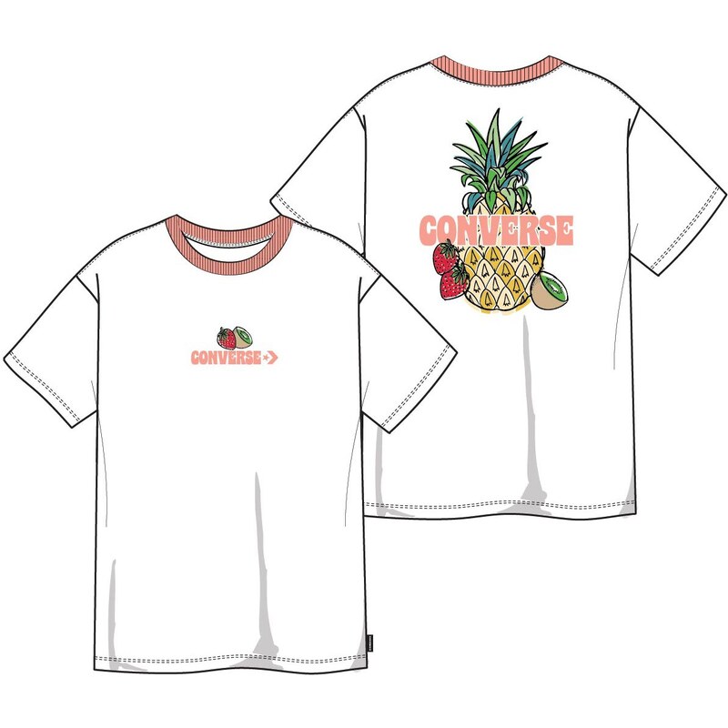 Converse FRUITY FOOD RELAXED TEE WHITE