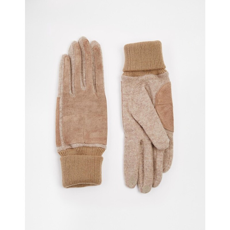 Esprit Suede Tech Gloves - Brown