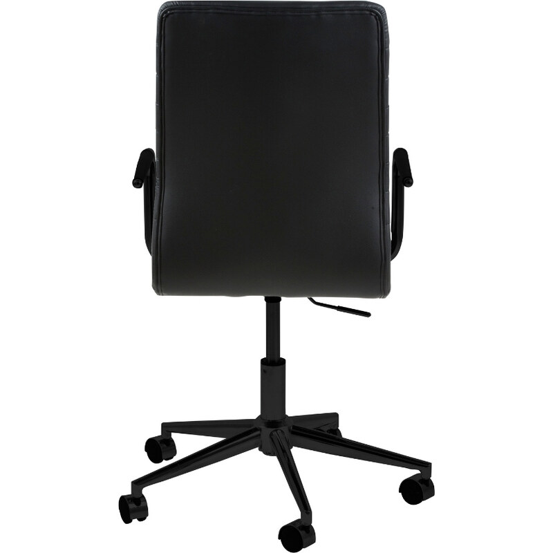 Scandi Černá koženková kancelářská židle Aqua