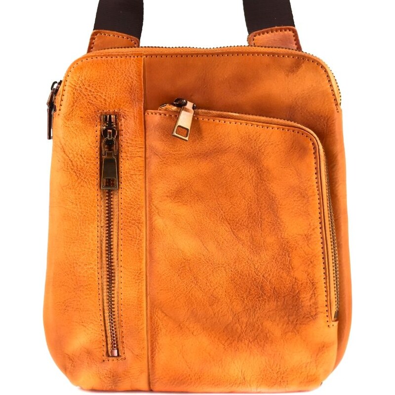 Arteddy Kožená taška přes rameno crossbody - camel