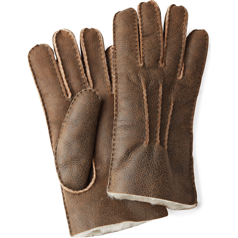UGG Australia Leather Gloves with Shearling Lining