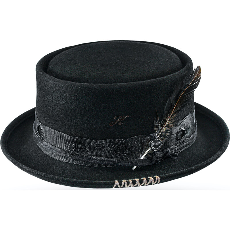 Černý klobouk - Laris - vintage - limitovaná kolekce
