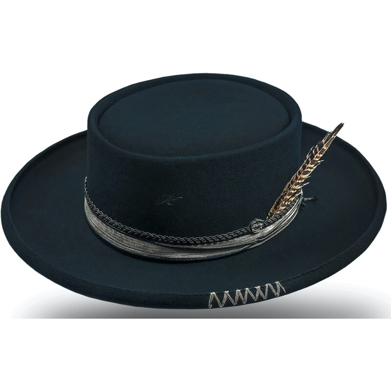 Černý klobouk - Matheo - vintage - limitovaná kolekce