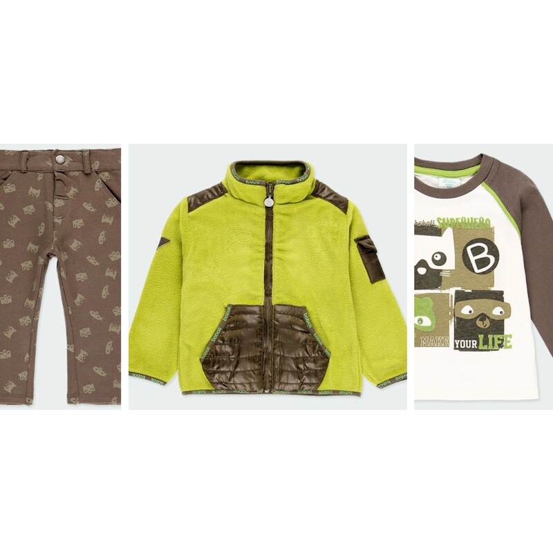 Boboli Chlapecká souprava Maskot khaki zelená