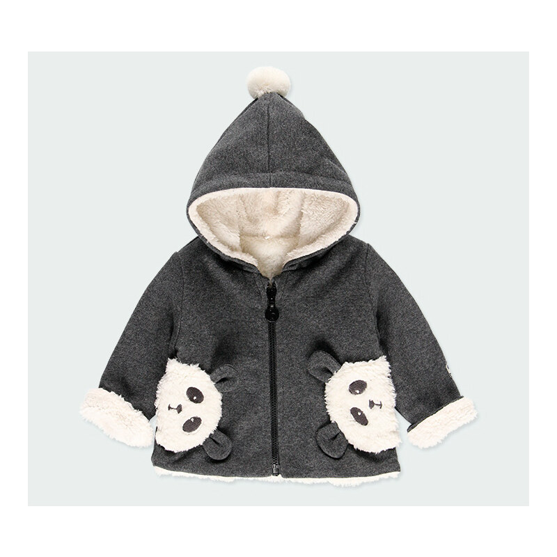 Boboli Kojenecký kabátek s kožíškem panda