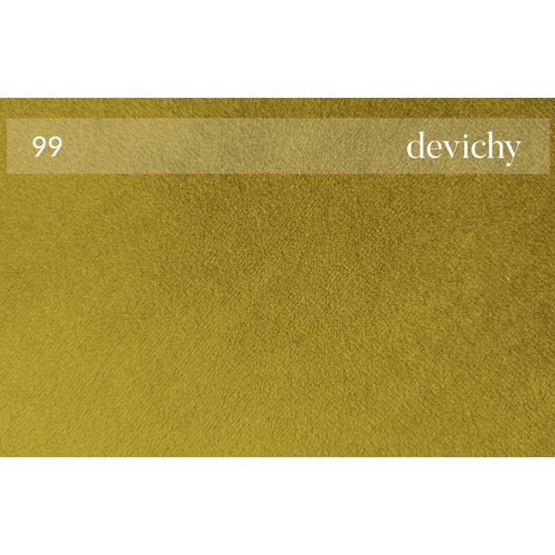 Hořčicově žlutá sametová rohová rozkládací třímístná pohovka DEVICHY Rothe, pravá 277 cm