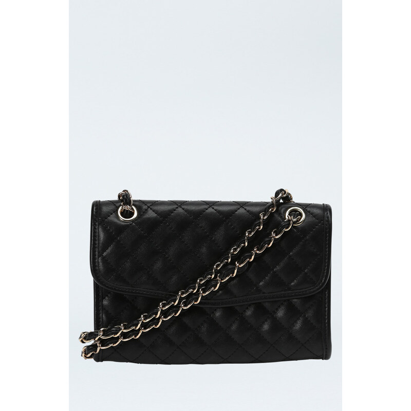 Tally Weijl Black Quilt & Chain Handbag