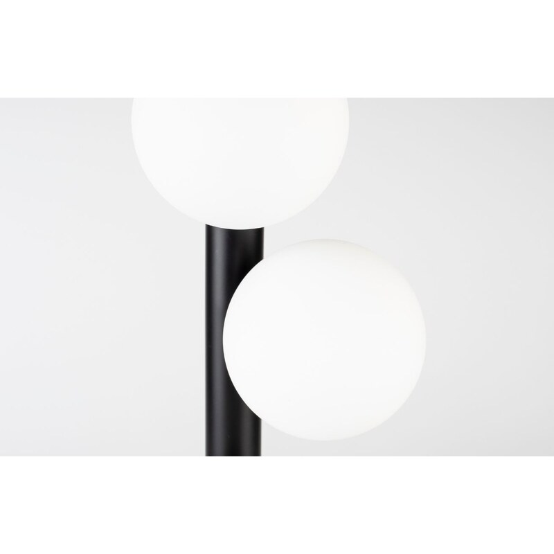 White Label Opálově bílá skleněná stolní lampa WLL MONICA 61 cm