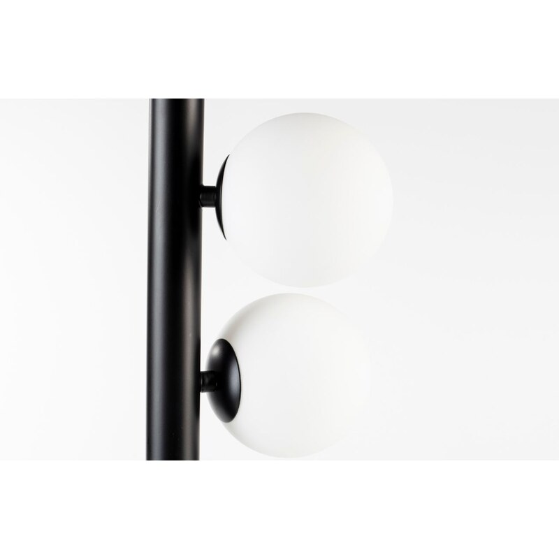 White Label Opálově bílá skleněná stolní lampa WLL MONICA 61 cm