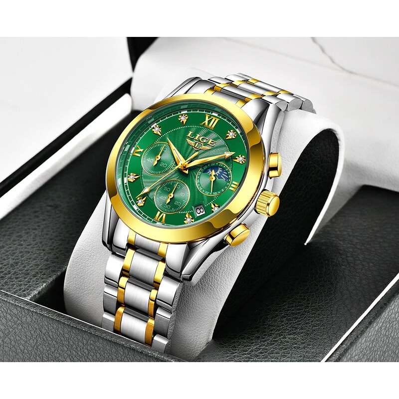 Dámské hodinky Lige- Zelená 8912-2 + dárek ZDARMA