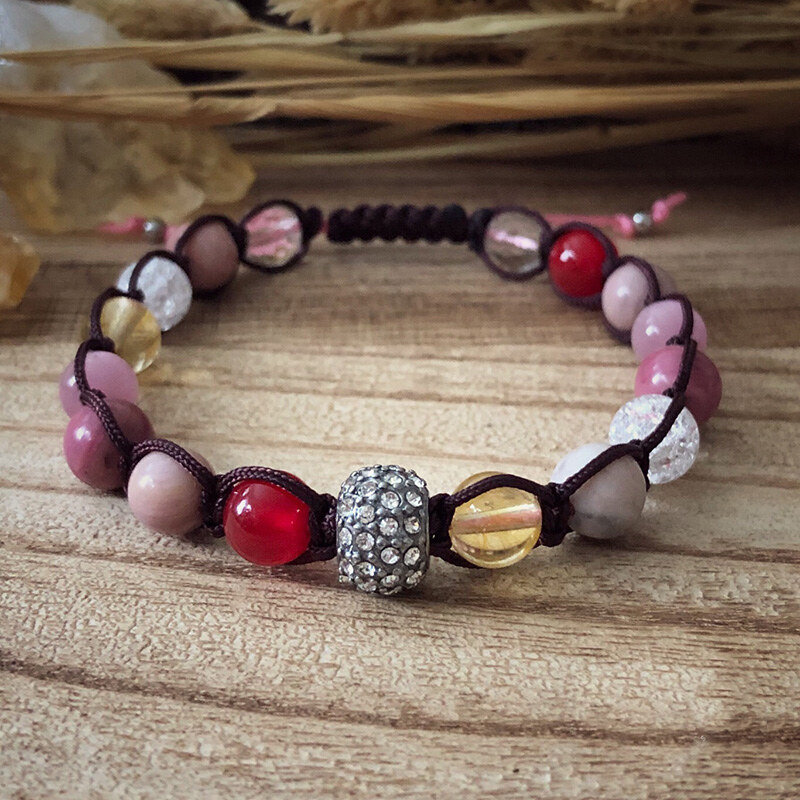 Estemia Shamballa náramek se zirkonovým korálkem z chirurgické oceli 61668825