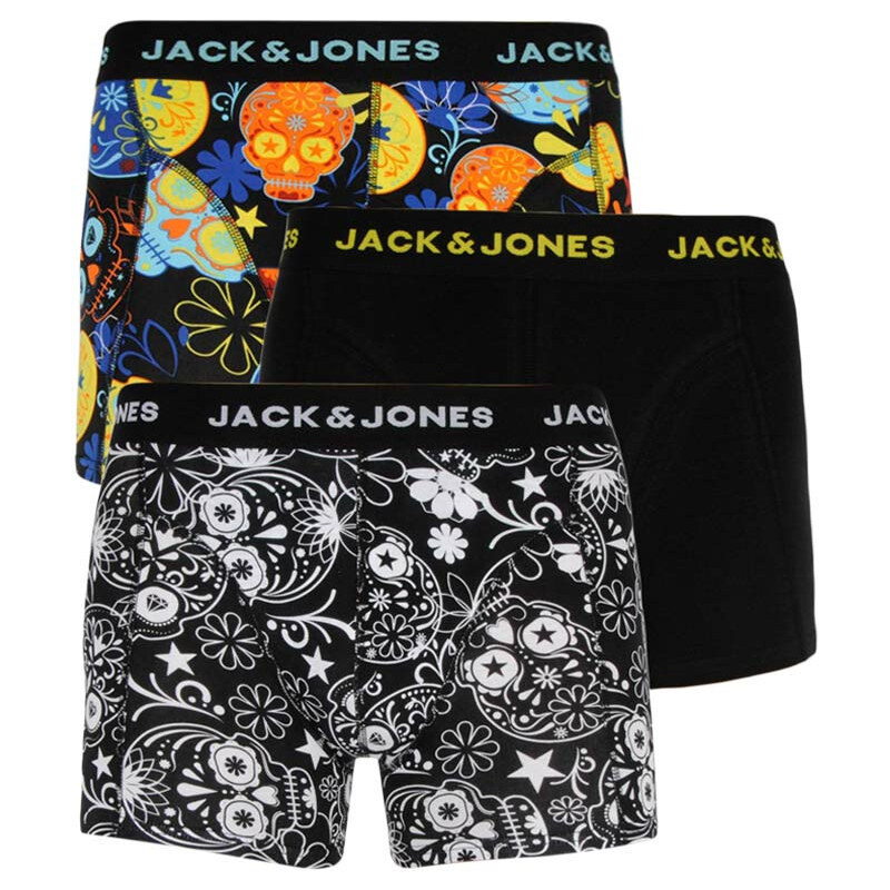 3PACK pánské boxerky Jack and Jones vícebarevné (12185485)