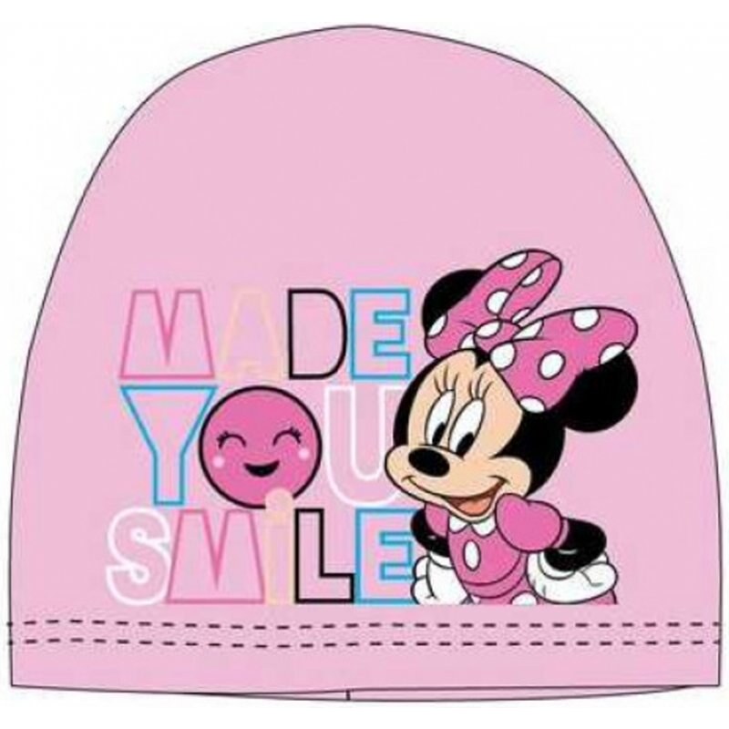 Setino Dívčí jarní / podzimní čepice Minnie Mouse - Disney - motiv Made you smile