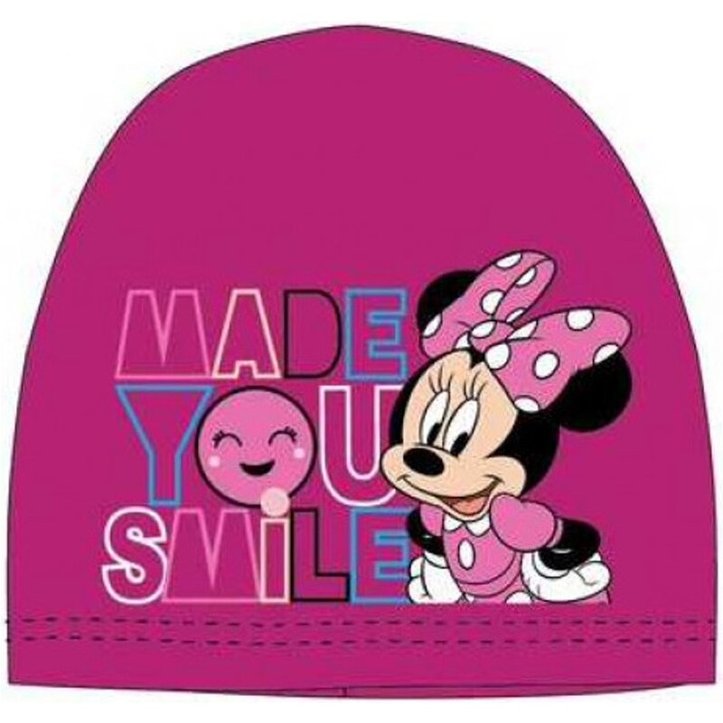 Setino Dívčí jarní / podzimní čepice Minnie Mouse - Disney - motiv Made you smile