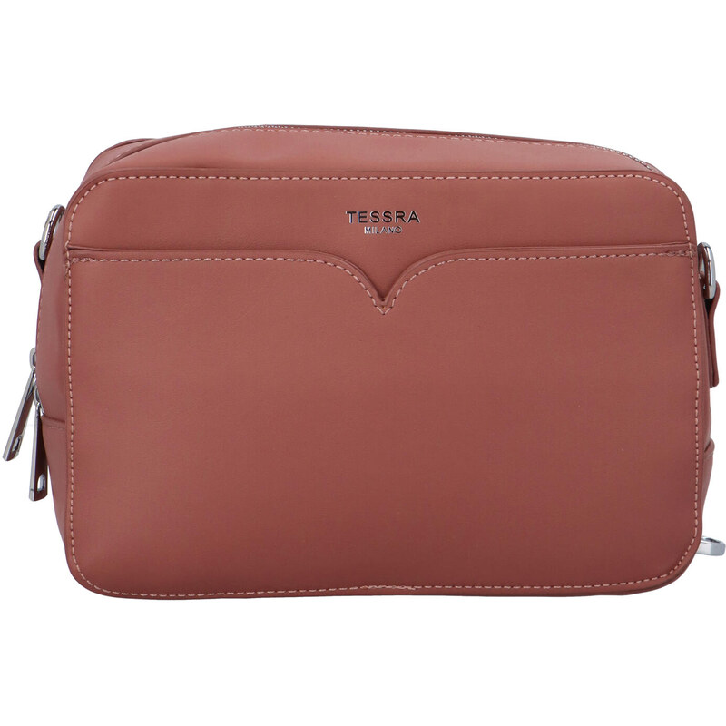 Tessra Milano Elegantní dámská crossbody Polly, růžová