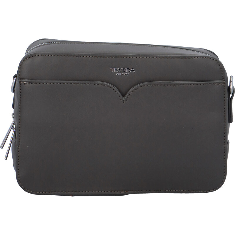 Tessra Milano Elegantní dámská crossbody Polly, šedá