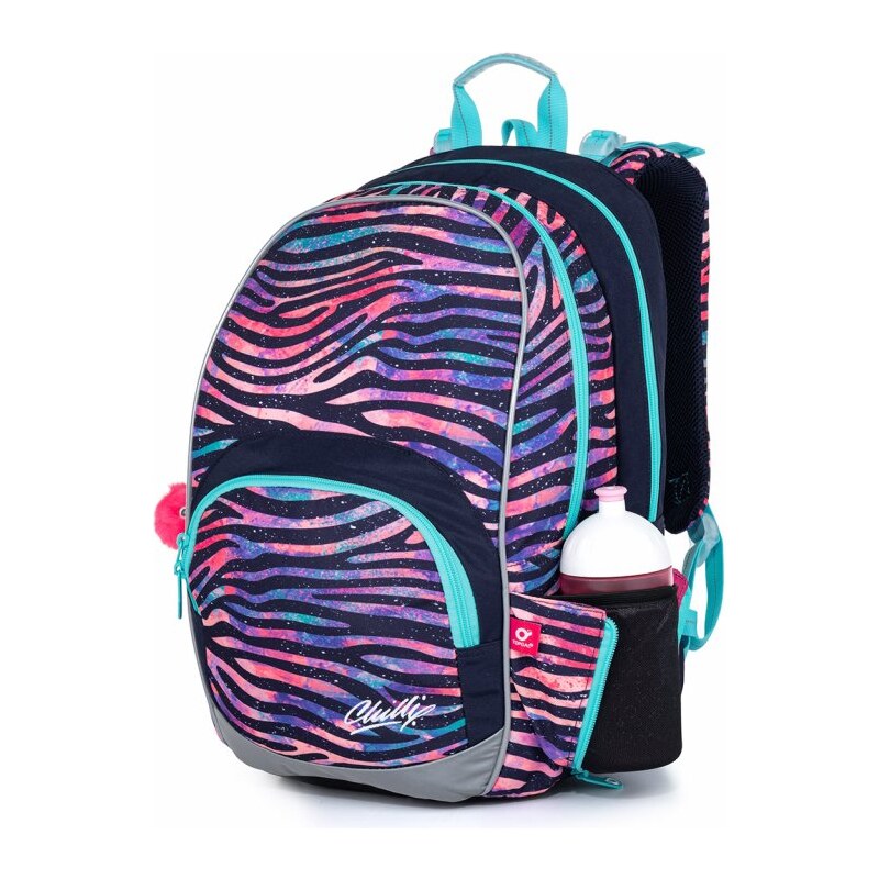 SET Školní batoh s penálem a pláštěnkou TOPGAL KIMI 21010 zebra
