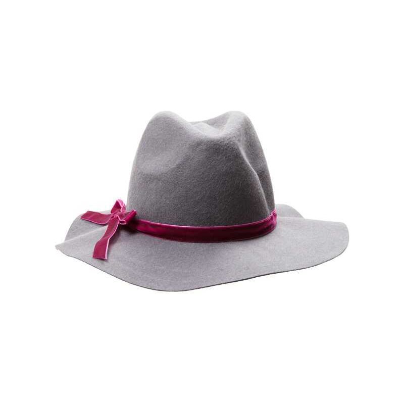 Tally Weijl Grey Fedoara Hat with Pink Detailing