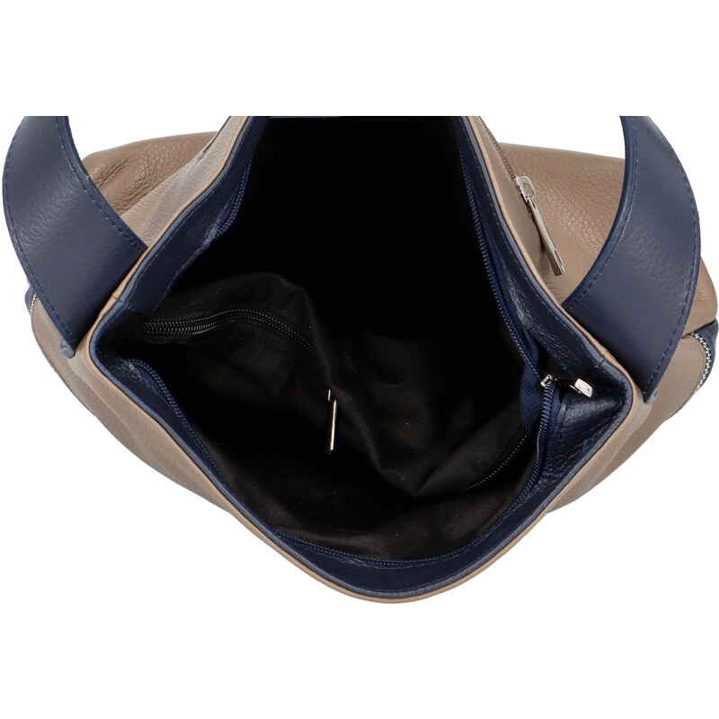 Dámská kožená kabelka přes rameno khaki - ItalY Miriam Khaki