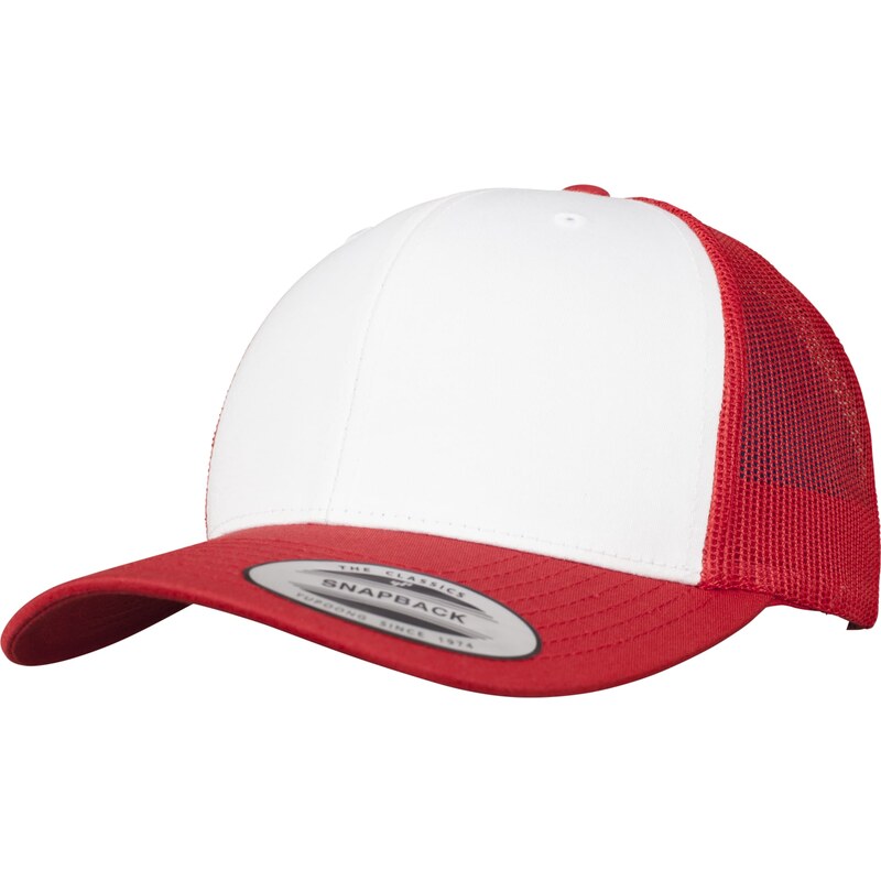 Flexfit Kšiltovka Retro Trucker ohnivá červená / bílá