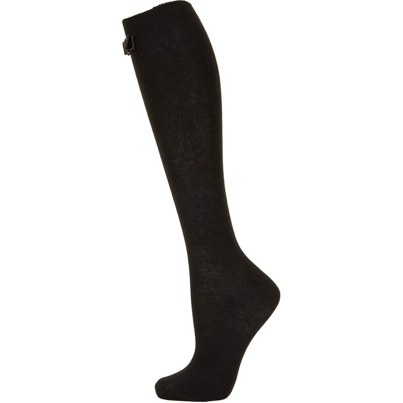 Topshop Black Bow Knee High Socks