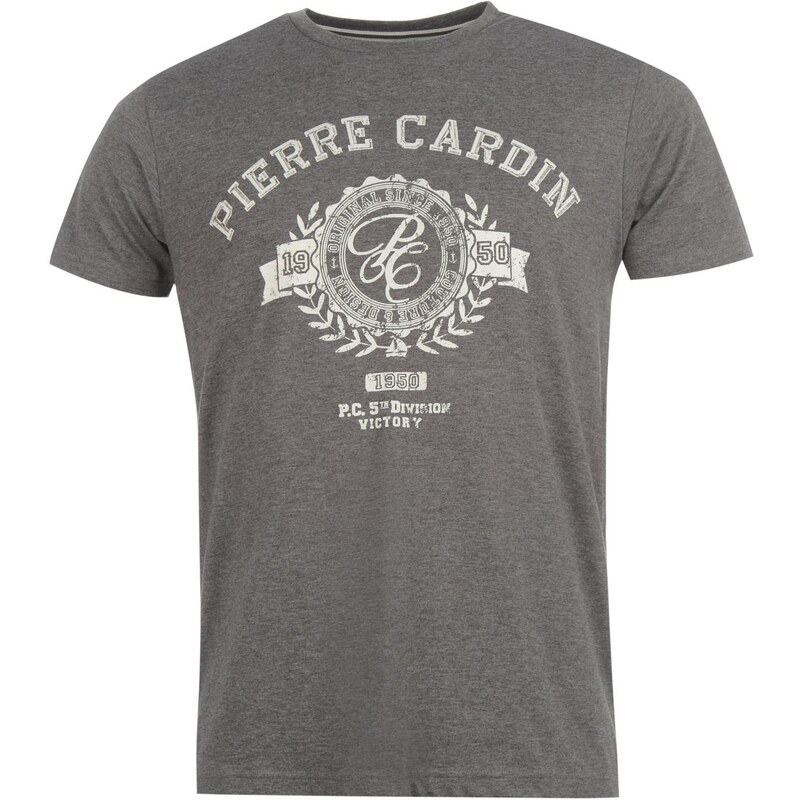 Tričko Pierre Cardin Cardin Marl pánské sivě šedá S