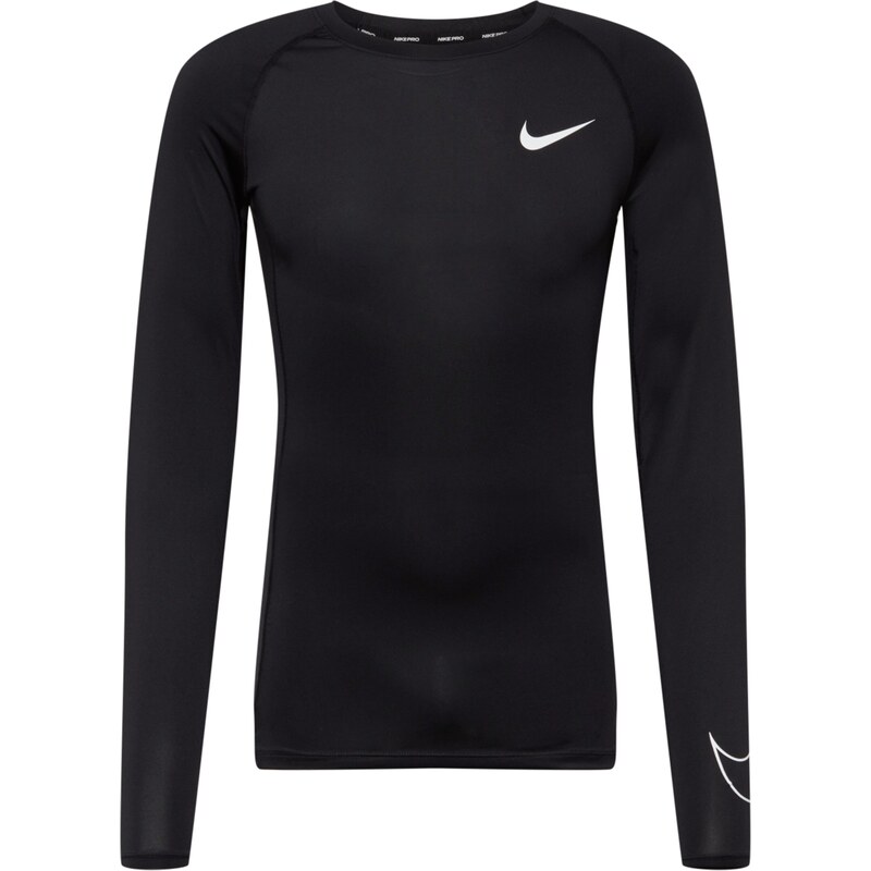 NIKE Funkční tričko Pro černá / bílá