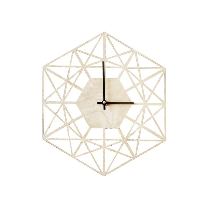 Take a shot Dřevěné nástěnné hodiny Net Clock