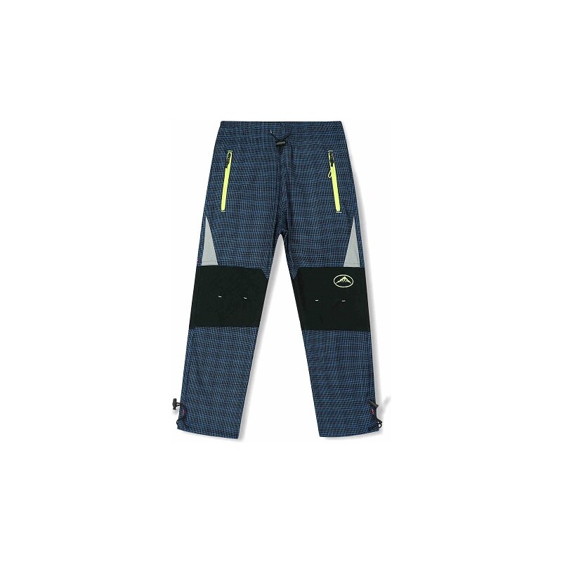 KUGO G9625 Dětské outdoorové kalhoty černá/tm.modrá (zelené zipy