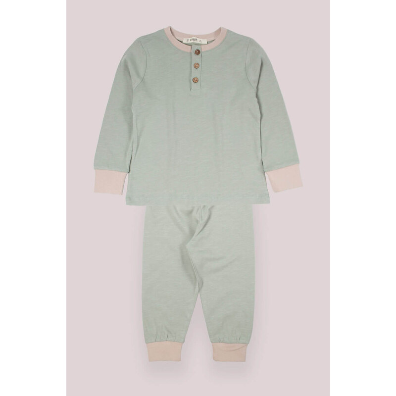 TrendUpcz Dětské pyžamo organic Basic, zelená (Dětské oblečení)