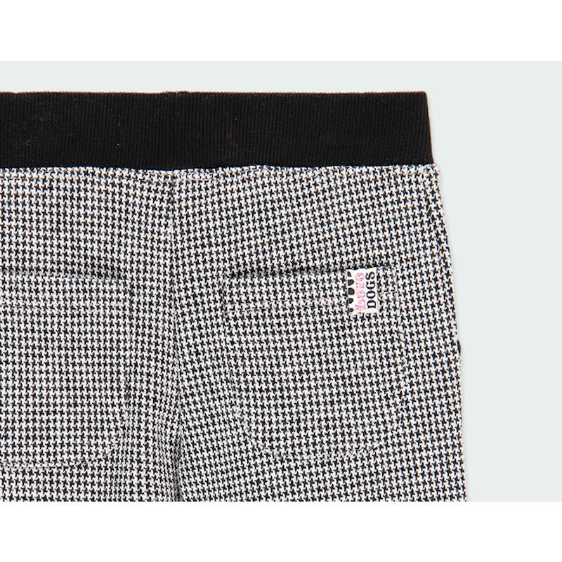 Boboli Dívčí pletené kalhoty černobílé