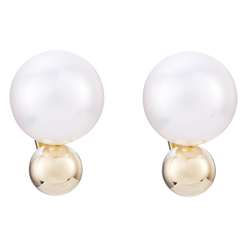 Sophie Bille Brahe 14kt Gold Earrings with Fresh Water Pearls
