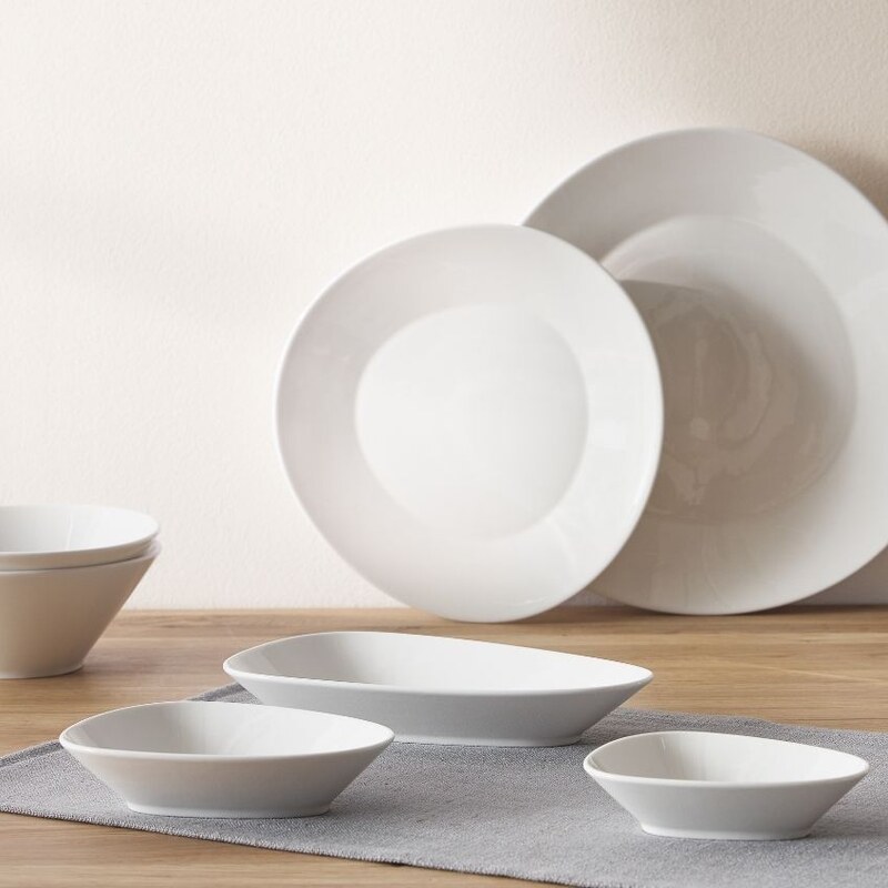 Sada tří bílých porcelánových misek Kave Home Pierina