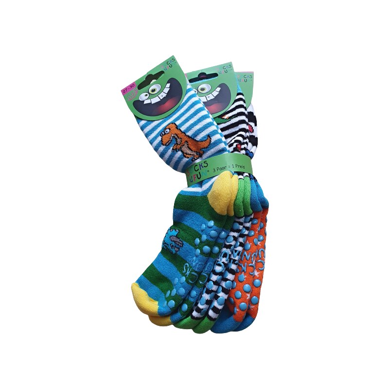 Stonožka Dětské froté ponožky s ABS 3ks (sada)