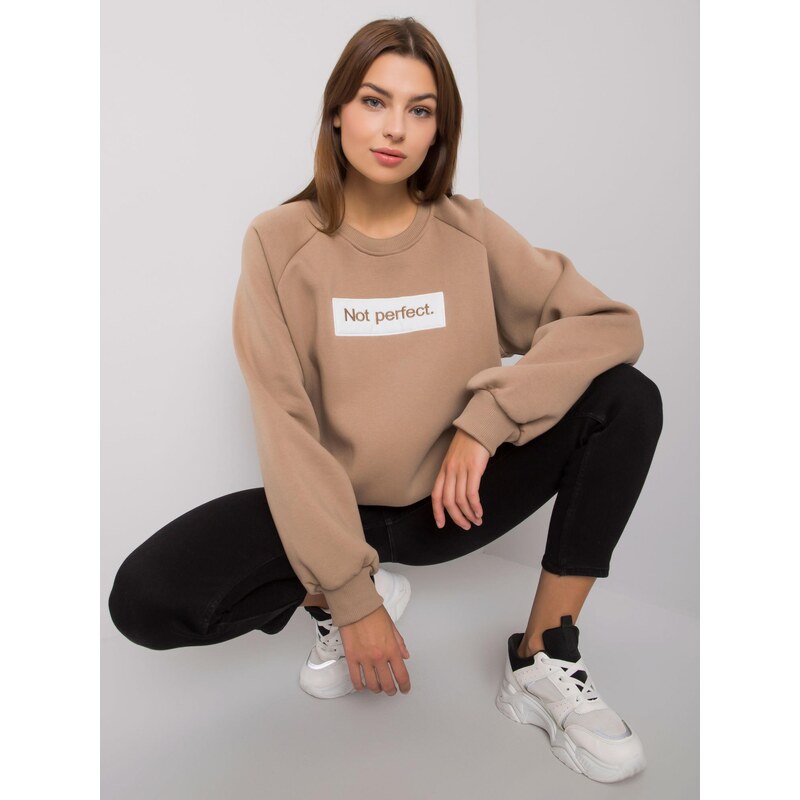 ex moda Sweatshirt-EM-BL-652.13P-dark beige