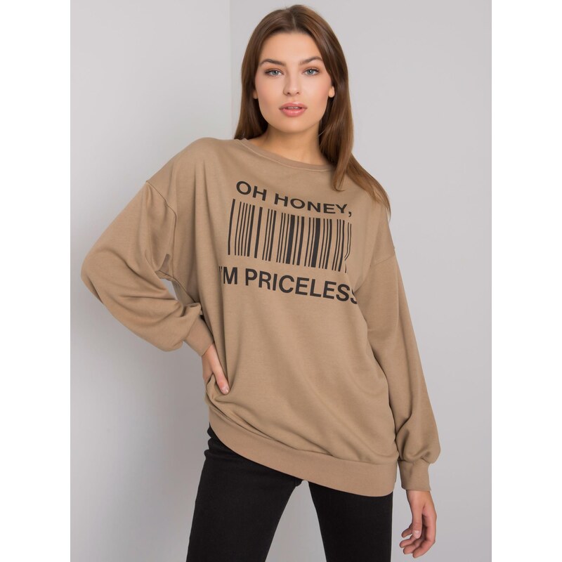 ex moda Sweatshirt-EM-BL-536/1U.84P-dark beige