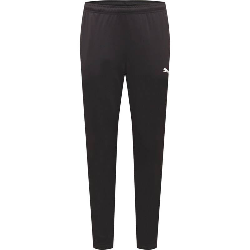 PUMA Sportovní kalhoty TeamRise černá / bílá